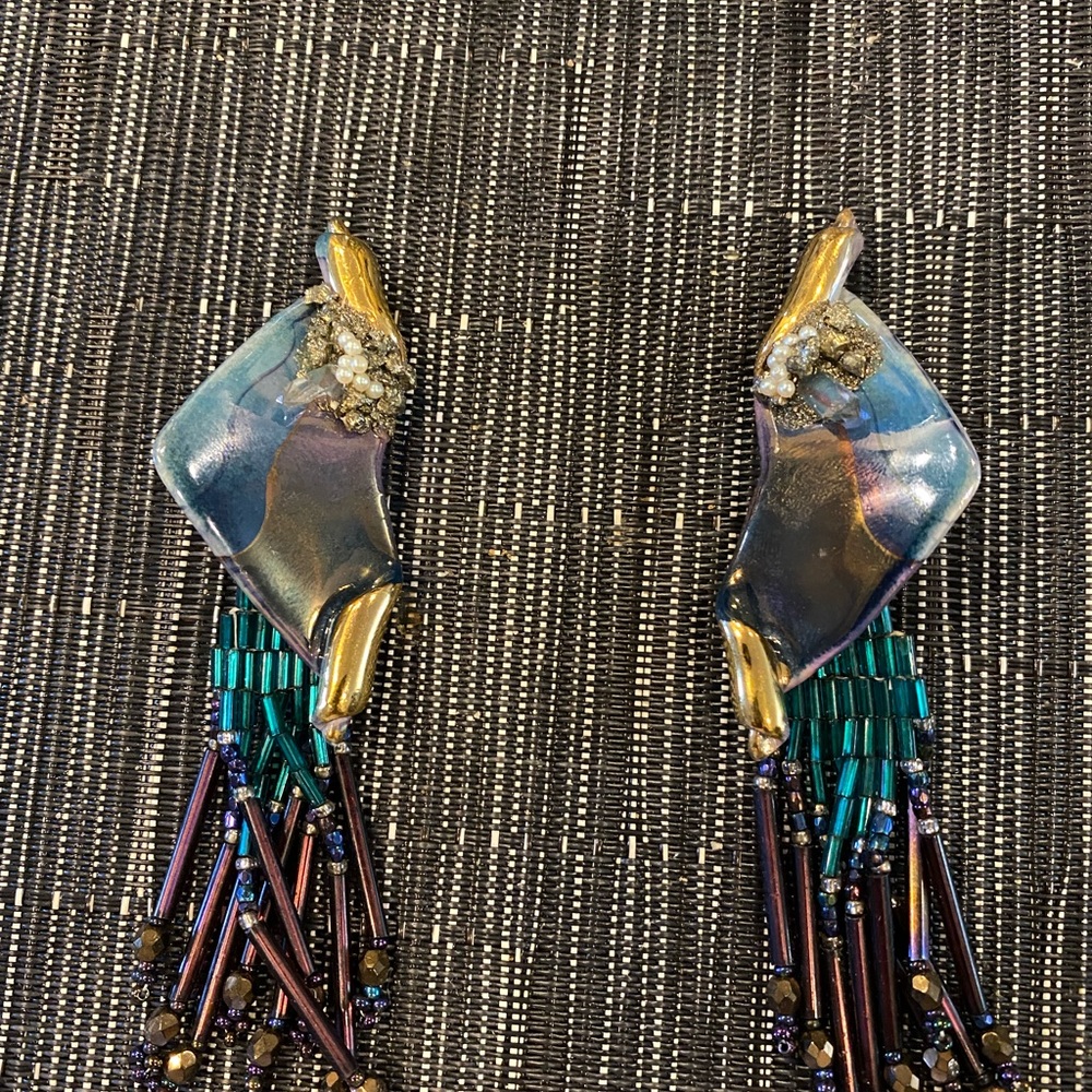Funky had made earrings